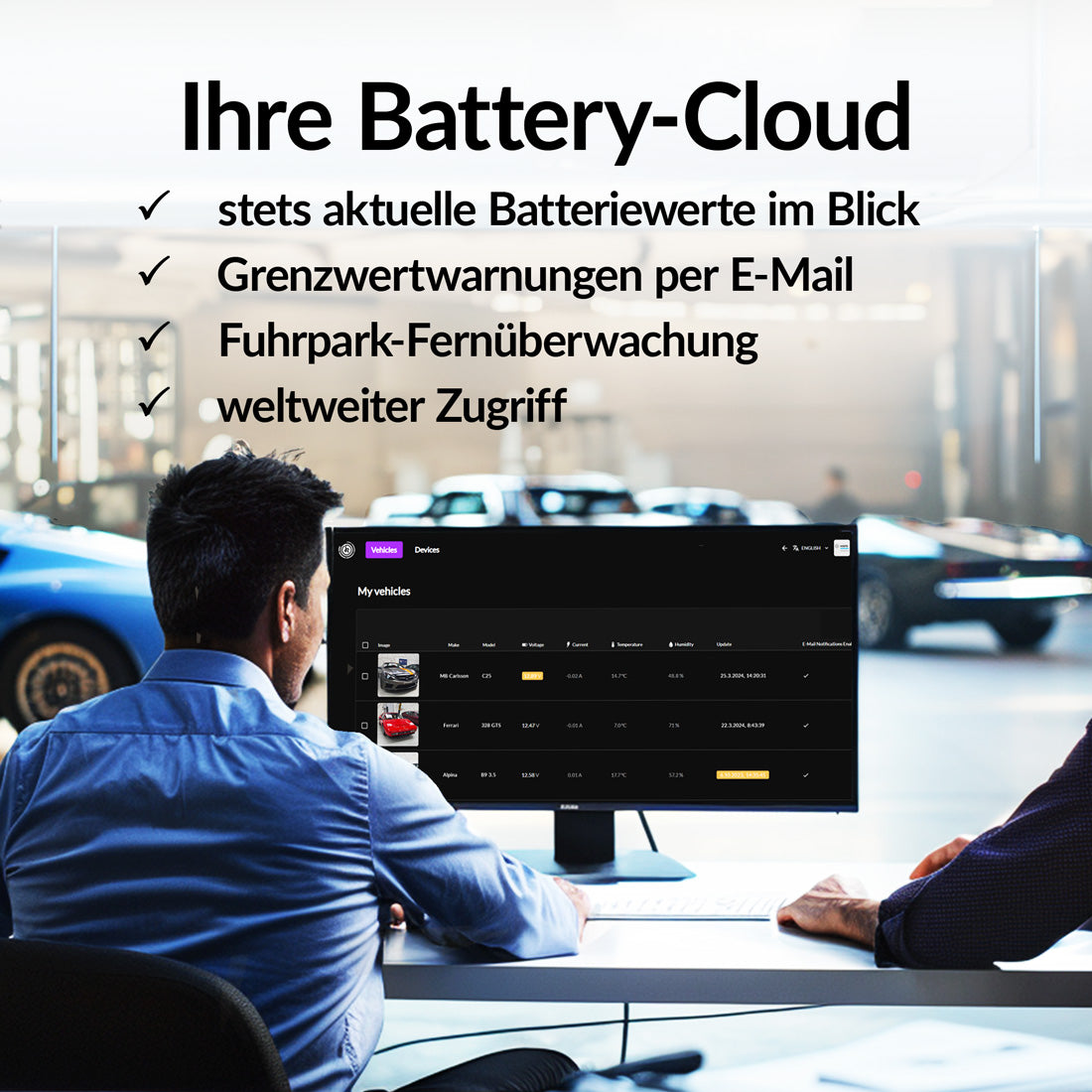 HOOTS BATTERY App mit Cloud Batteriedaten für PC