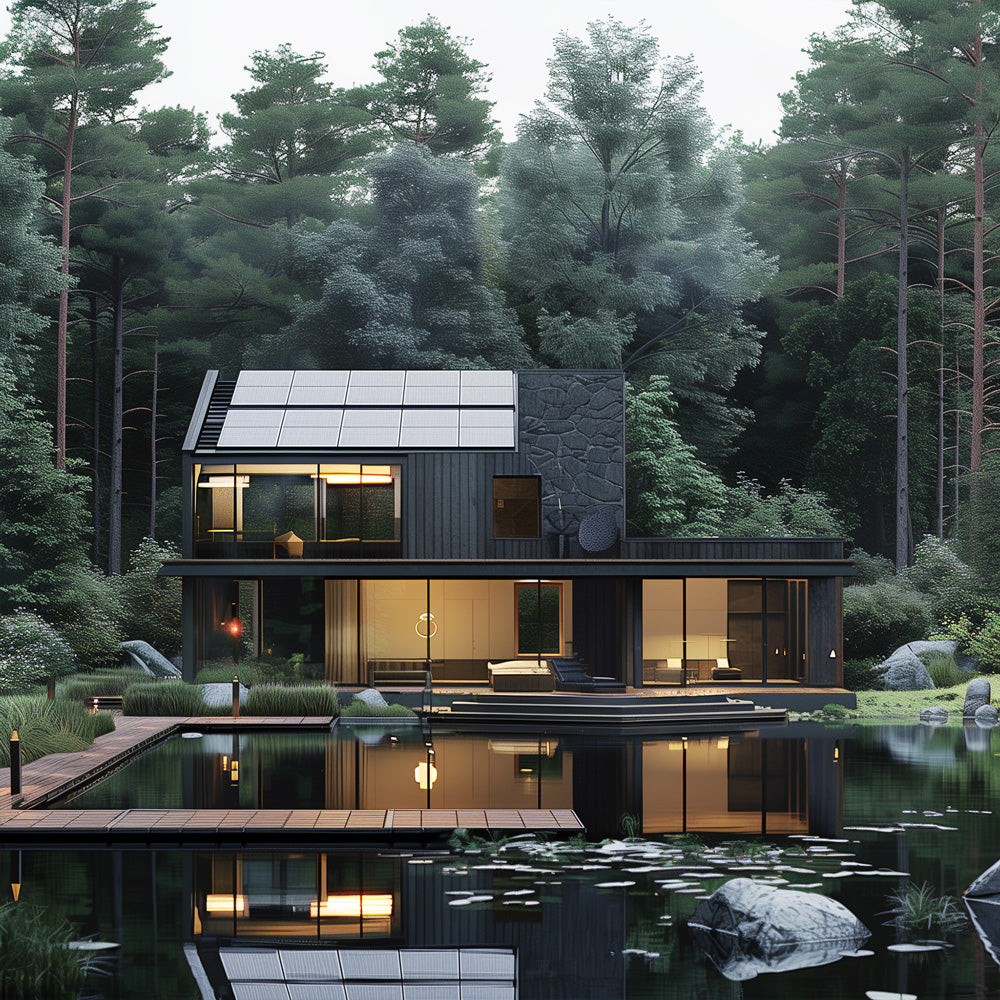 Haus am See mit Solar Energiemanagement und HOOTS Batterieüberwachung