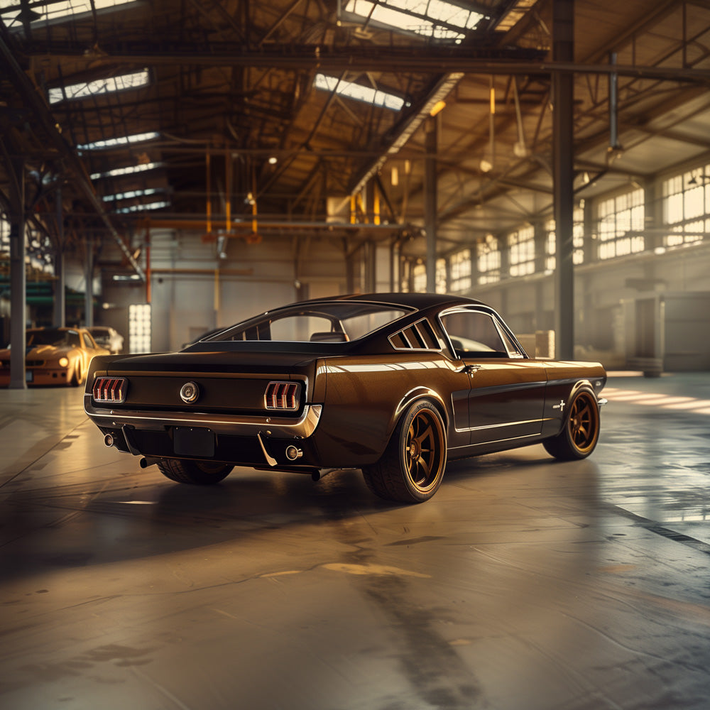Ford Mustang 1965 im Depot mit HOOTS Batterieüberwachung