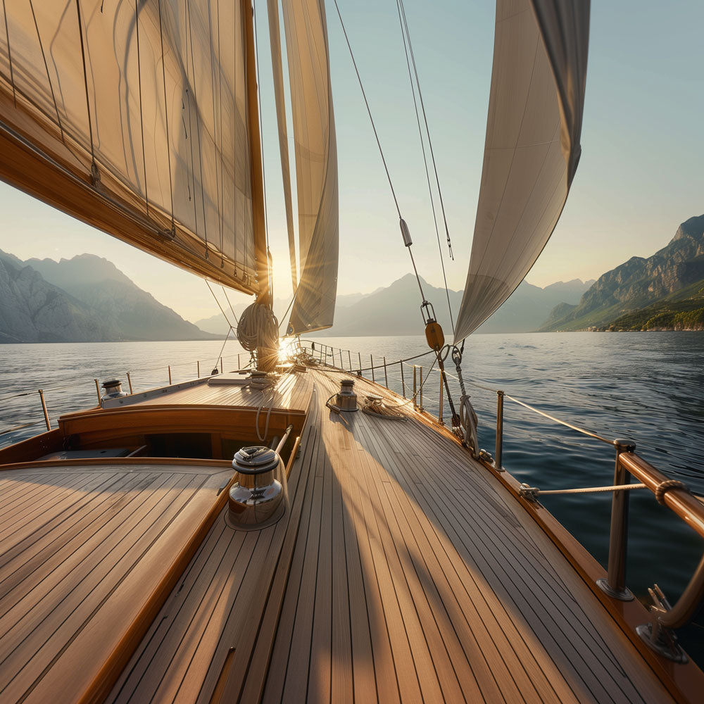 Segelyacht mit Batteriecomputer Fjord Norwegen